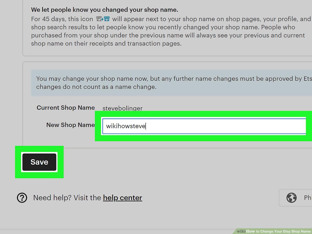 How to Change the Name of Your Etsy Shop